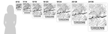 Load image into Gallery viewer, Terrebonne Quebec Map Poster - Quebec Map Print - Art Deco Series
