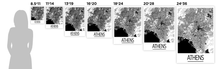Charger l'image dans la galerie, Affiche cartographique de Athènes - Style Art Déco