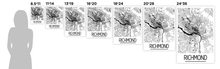 Load image into Gallery viewer, Richmond Map Poster - usa Map Print - Art Deco Series
