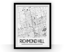 Load image into Gallery viewer, Richmond Hill Ontario Map Poster - Ontario Map Print - Art Deco Series