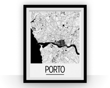 Load image into Gallery viewer, Porto Map Poster - Portugal Map Print - Art Deco Series