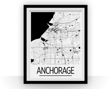 Charger l'image dans la galerie, Anchorage Map Poster - usa Map Print - Art Deco Series