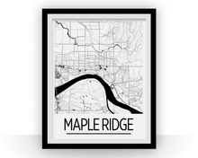 Charger l'image dans la galerie, Affiche cartographique de Maple Ridge British Columbia - Style Art Déco