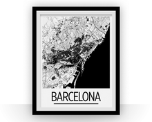 Charger l'image dans la galerie, Barcelona Map Poster - spain Map Print - Art Deco Series
