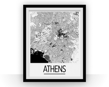 Charger l'image dans la galerie, Athens Map Poster - greece Map Print - Art Deco Series