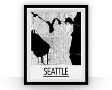 Load image into Gallery viewer, Seattle Map Poster - usa Map Print - Art Deco Series