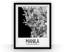 Load image into Gallery viewer, Manila Map Poster - philippines Map Print - Art Deco Series