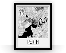 Load image into Gallery viewer, Perth Map Poster - Australia Map Print - Art Deco Series