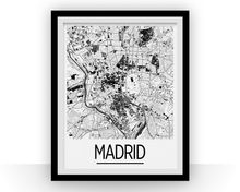 Charger l'image dans la galerie, Madrid Map Poster - spain Map Print - Art Deco Series