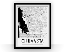 Charger l'image dans la galerie, Chula Vista Map Poster - usa Map Print - Art Deco Series