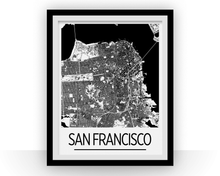 Load image into Gallery viewer, San Francisco Map Poster - usa Map Print - Art Deco Series