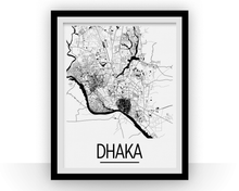 Charger l'image dans la galerie, Dhaka Map Poster - bangladesh Map Print - Art Deco Series