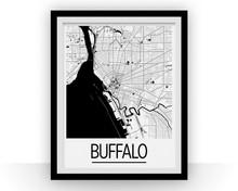 Charger l'image dans la galerie, Buffalo Map Poster - usa Map Print - Art Deco Series