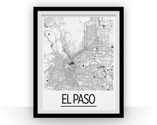 Charger l'image dans la galerie, El Paso Map Poster - usa Map Print - Art Deco Series