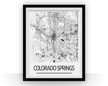 Charger l'image dans la galerie, Colorado Springs Map Poster - usa Map Print - Art Deco Series