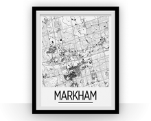 Load image into Gallery viewer, Markham Ontario Map Poster - Ontario Map Print - Art Deco Series