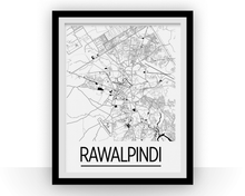 Charger l'image dans la galerie, Affiche cartographique de Rawalpindi - Style Art Déco