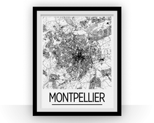 Load image into Gallery viewer, Montpellier Map Poster - france Map Print - Art Deco Series