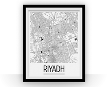 Load image into Gallery viewer, Riyadh Map Poster - saudi arabia Map Print - Art Deco Series