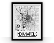 Charger l'image dans la galerie, Indianapolis Map Poster - usa Map Print - Art Deco Series