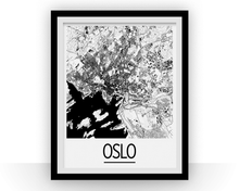 Load image into Gallery viewer, Oslo Map Poster - norway Map Print - Art Deco Series