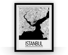 Charger l'image dans la galerie, Istanbul Map Poster - turkey Map Print - Art Deco Series