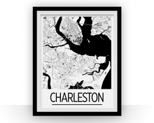 Charger l'image dans la galerie, Charleston Map Poster - usa Map Print - Art Deco Series