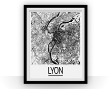 Load image into Gallery viewer, Lyon Map Poster - france Map Print - Art Deco Series