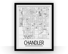 Charger l'image dans la galerie, Chandler Map Poster - usa Map Print - Art Deco Series