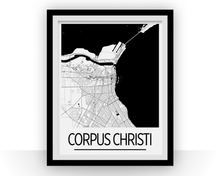 Charger l'image dans la galerie, Corpus Christi Map Poster - usa Map Print - Art Deco Series