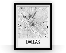 Charger l'image dans la galerie, Dallas Map Poster - usa Map Print - Art Deco Series