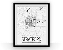 Load image into Gallery viewer, Stratford ON Map Poster - Ontario Map Print - Art Deco Series