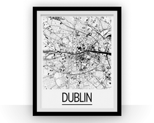 Charger l'image dans la galerie, Dublin Map Poster - ireland Map Print - Art Deco Series