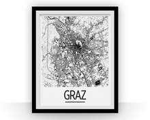 Charger l'image dans la galerie, Graz Map Poster - austria Map Print - Art Deco Series