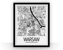 Load image into Gallery viewer, Warsaw Map Poster - Map Print - Art Deco Series