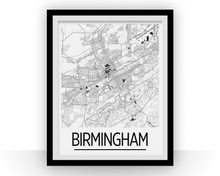Charger l'image dans la galerie, Birmingham AB Map Poster - usa Map Print - Art Deco Series