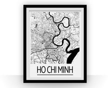 Charger l'image dans la galerie, Ho Chi Minh Map Poster - vietnam Map Print - Art Deco Series
