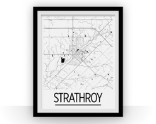 Load image into Gallery viewer, Strathroy ON Map Poster - Ontario Map Print - Art Deco Series
