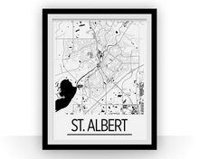 Load image into Gallery viewer, St Albert Alberta Map Poster - Alberta Map Print - Art Deco Series