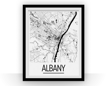 Charger l'image dans la galerie, Albany Map Poster - usa Map Print - Art Deco Series