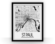 Charger l'image dans la galerie, St Paul Map Poster - usa Map Print - Art Deco Series