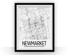 Load image into Gallery viewer, Newmarket Ontario Map Poster - Ontario Map Print - Art Deco Series