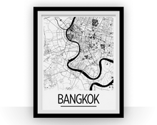 Charger l'image dans la galerie, Bangkok Map Poster - thailand Map Print - Art Deco Series