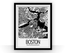 Charger l'image dans la galerie, Boston Map Poster - usa Map Print - Art Deco Series