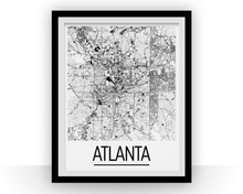 Charger l'image dans la galerie, Atlanta Map Poster - usa Map Print - Art Deco Series