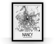 Load image into Gallery viewer, Nancy Map Poster - Lorraine Map Print - Art Deco Series