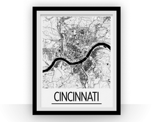 Charger l'image dans la galerie, Cincinnati Map Poster - usa Map Print - Art Deco Series