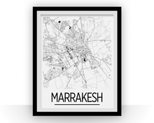 Load image into Gallery viewer, Marrakesh Map Poster - moroco Map Print - Art Deco Series