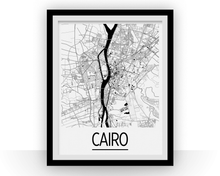 Charger l'image dans la galerie, Cairo Map Poster - egypt Map Print - Art Deco Series