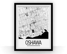 Charger l'image dans la galerie, Affiche cartographique de Oshawa Ontario - Style Art Déco